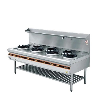 Kitchen Equipment Stainless Steel Gas Stove Chinese Cooking Range